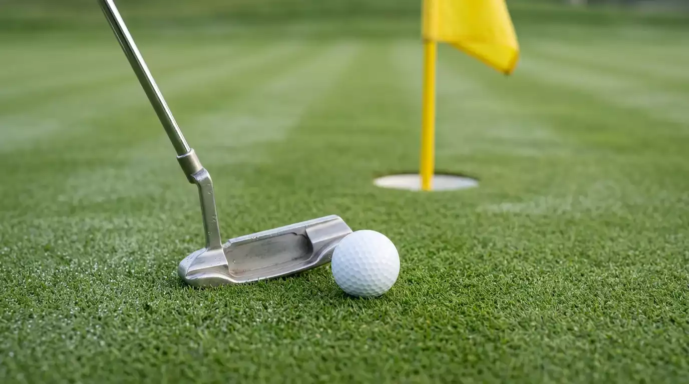 Golf-Wettarten Outright, Each-Way und Head-to-Head — Putter auf dem Green im Schweizer Wettkontext